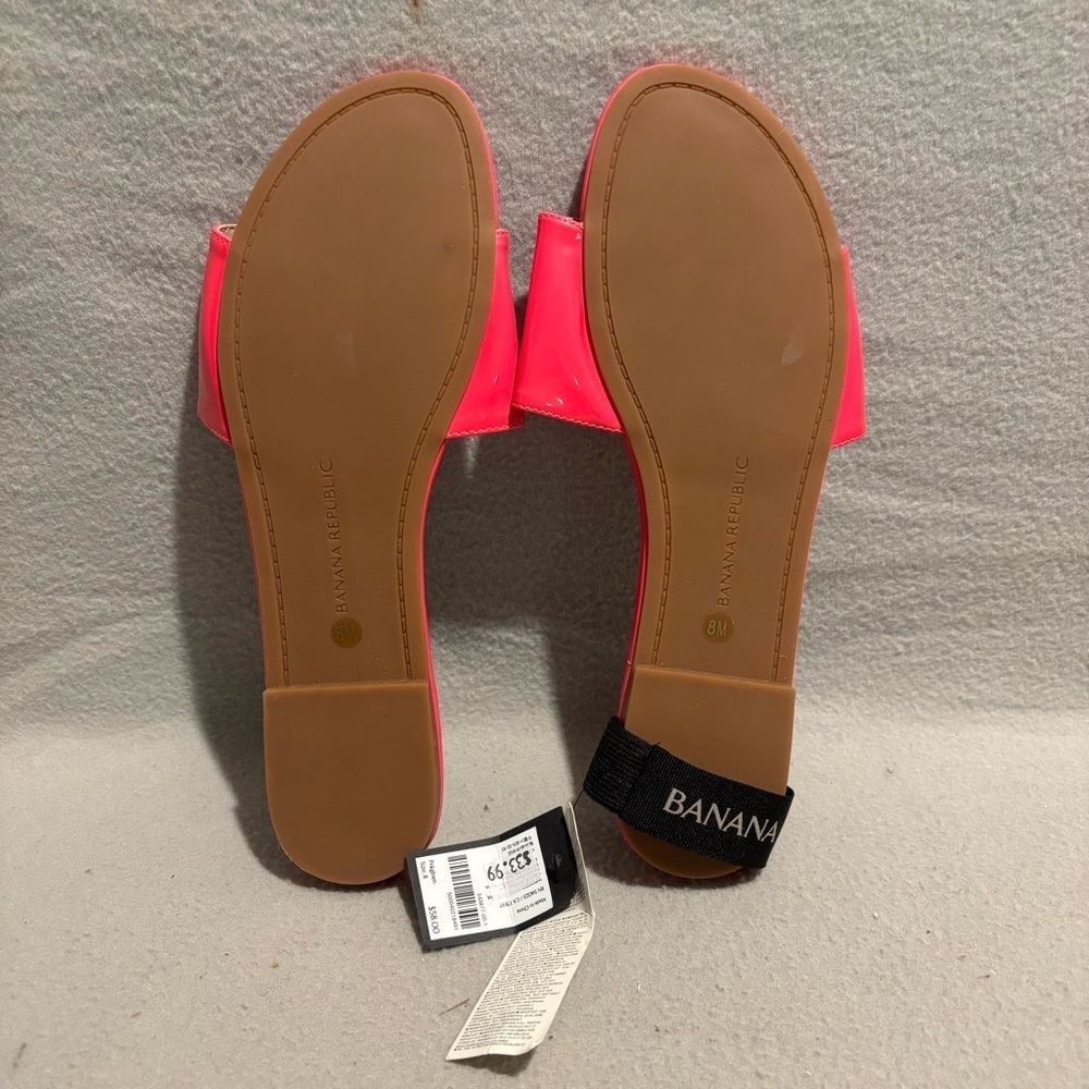 WOMENS BEIGE SLIP ON SANDALS - Picture 4 of 6